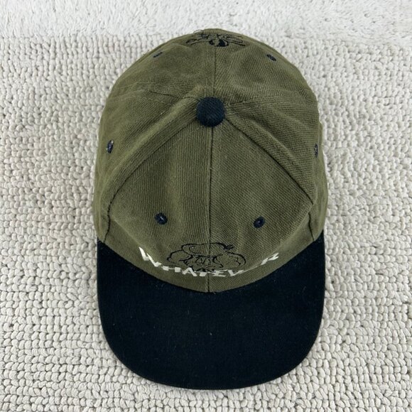 Vintage Stick World Snapback Hat OSFA Whatever Caricature Two Tone Embroidered - Picture 2 of 7